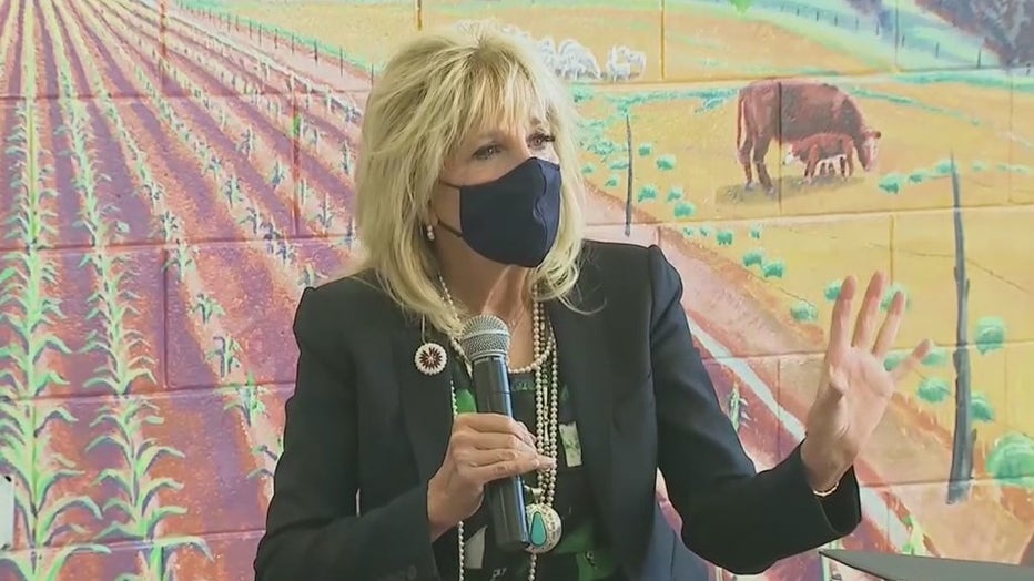 Jill Biden speaks at the Navajo Nation