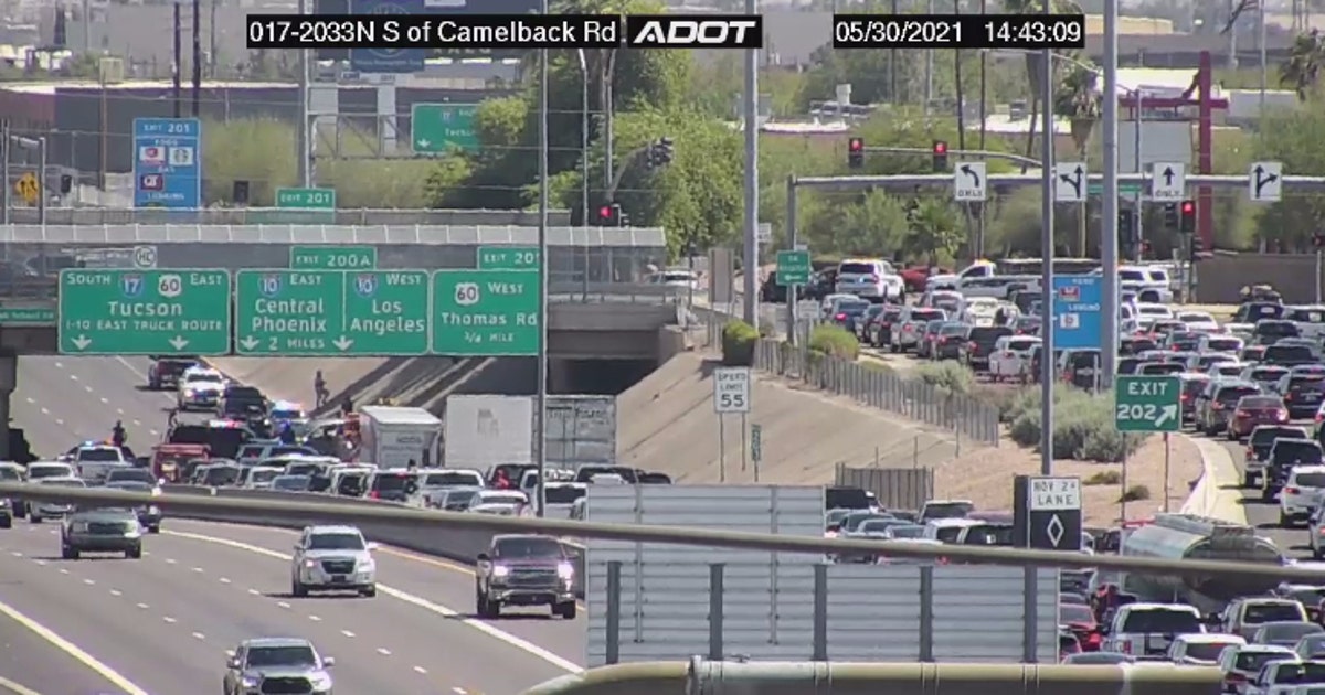 Phoenix FD: 2 people hurt following 5-car crash on Interstate 17 | FOX ...