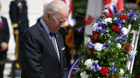 Biden attends Memorial Day wreath-laying ceremony, pays tribute to fallen soldiers