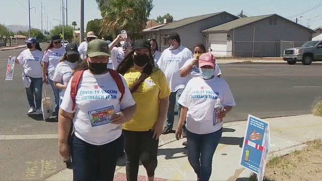 Arizona health officials, community members go door-to-door promoting COVID-19 vaccine
