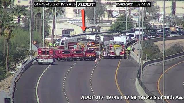 Southbound I-17 reopens in Phoenix following rollover crash