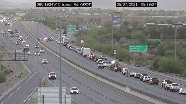 DPS: Man lying in road struck, killed by vehicle on US 60 in Apache Junction