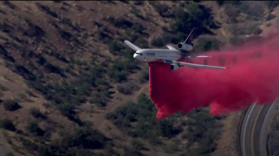 10 Tanker at Copper Canyon fire