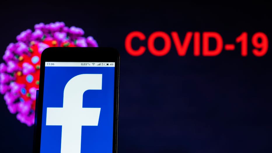 In this photo illustration, a Facebook logo seen displayed