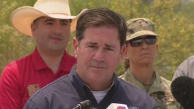 Gov. Ducey visits area where crews are battling Telegraph, Mescal Fires