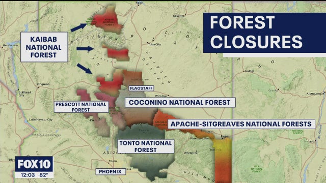 Fear of wildfires forces forest closures across Arizona