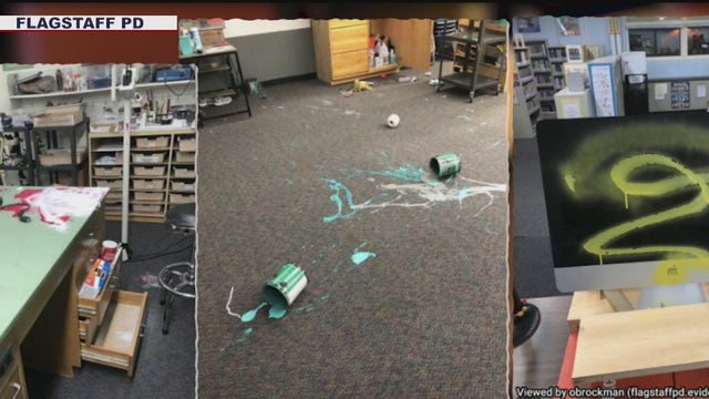 Flagstaff elementary school vandalized with graffiti, smashed windows