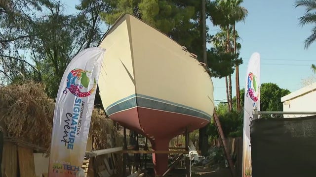 Arizona research sailboat begins a years-long voyage around the world