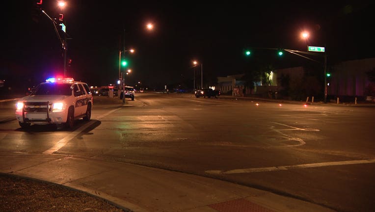 Scene of a hit-and-run on 16th Street and Broadway