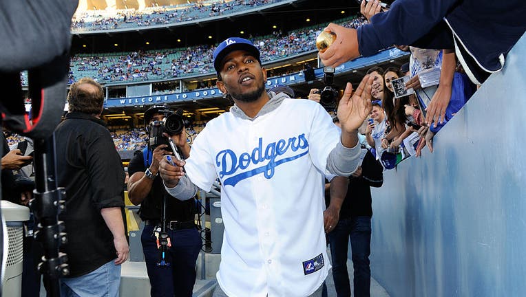 Celebrities At The Los Angeles Dodgers Game