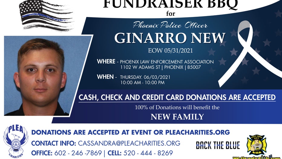 Fundraiser flyer for Ginnaro New's family