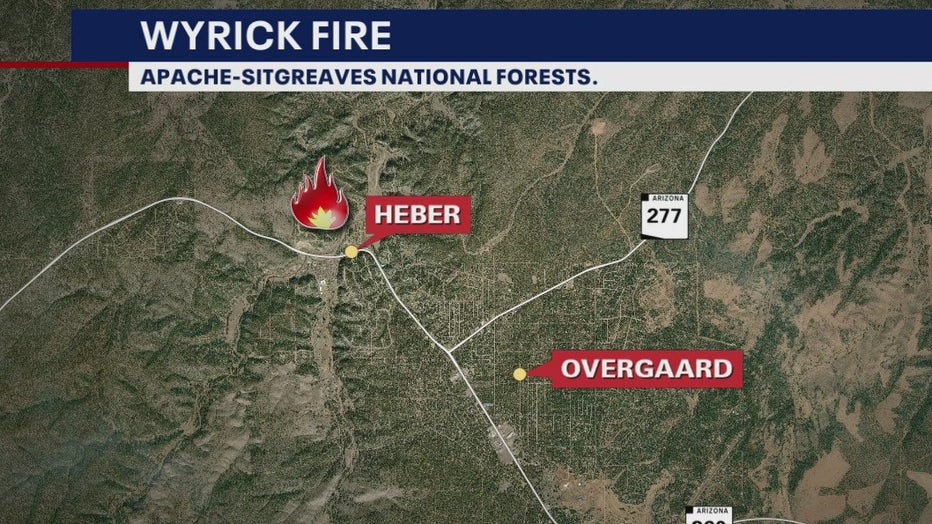 Map of the Wyrick Fire