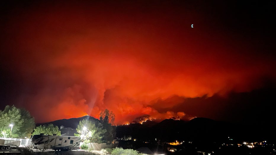 A view of the Telegraph Fire in Globe 