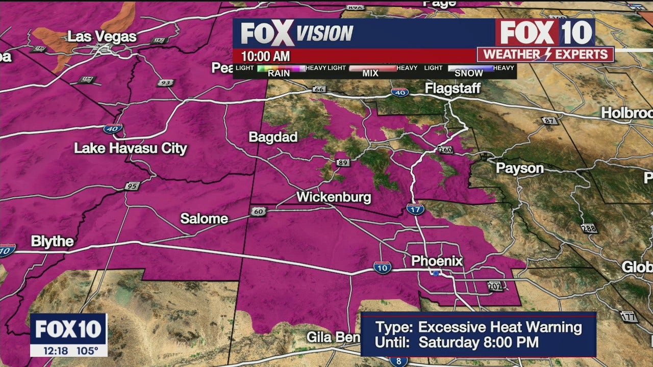 Excessive Heat Warning Issued For 6 Arizona Counties | FOX 10 Phoenix