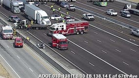 3 injured after 6-vehicle crash on I-10 near 67th Avenue in Phoenix