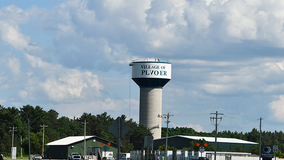 Botched water tower paint job in central Wisconsin