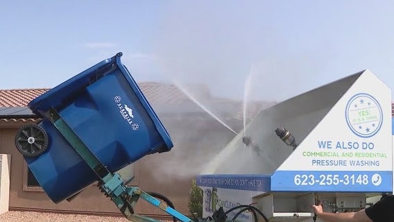 Arizona company cleans trash cans in the West Valley