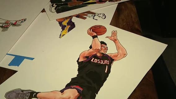 Arizona man shows his love for the Phoenix Suns through his artwork