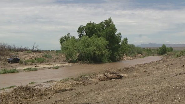 Seearch for girl who was swept away by floodwaters near Pima put on hold