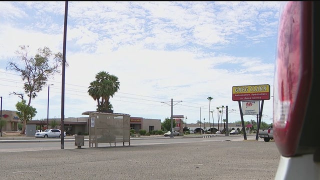 Homeless people seeking shelters at bus stops across the Phoenix area