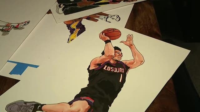 Arizona man shows his love for the Phoenix Suns through his artwork