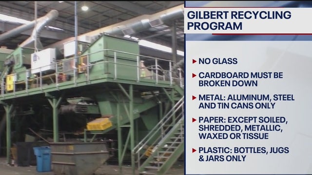 Glass, certain plastics no longer recyclable under Gilbert's new recycling program