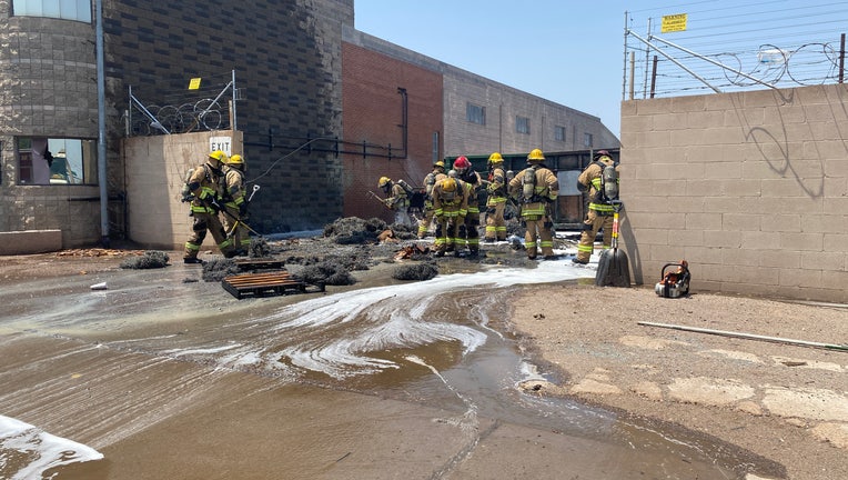 Fire at Davis Metals & Salvage in Phoenix, Arizona. Photo by the Phoenix Fire Department