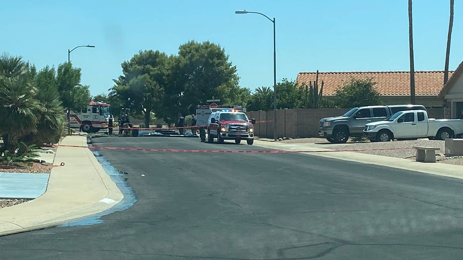 Hazmat situation in Peoria on July 28. Photo by the Peoria Fire and Medical Department