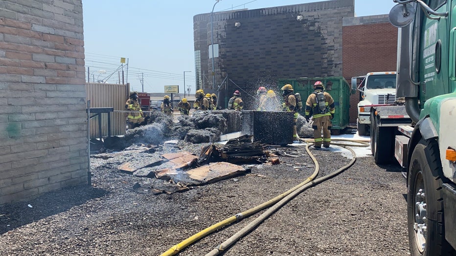 Fire at Davis Metals & Salvage in Phoenix, Arizona. Photo by the Phoenix Fire Department