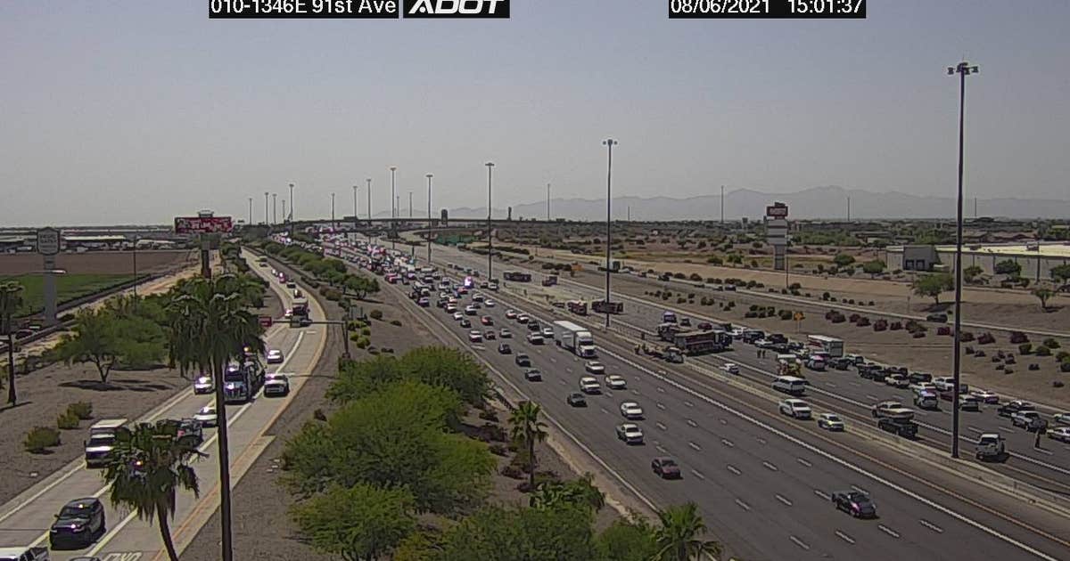 Westbound I-10 blocked due to serious injury collision | FOX 10 Phoenix