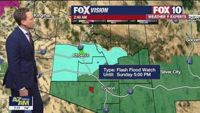 National Weather Service issues flash flood watch for Maricopa, Gila, and Yavapai counties