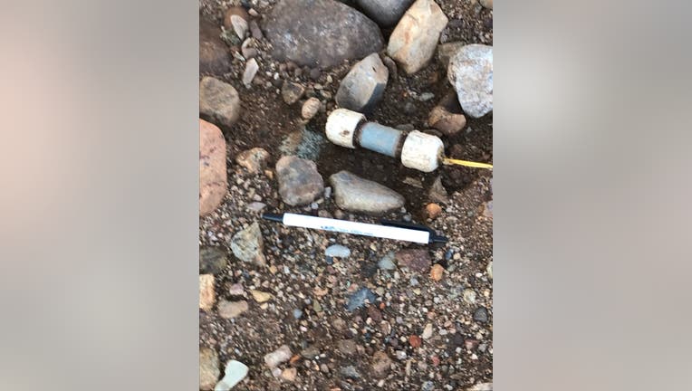 A pipe bomb was found near La Donna Lane and Barataria Boulevard south of Sierra Vista. 