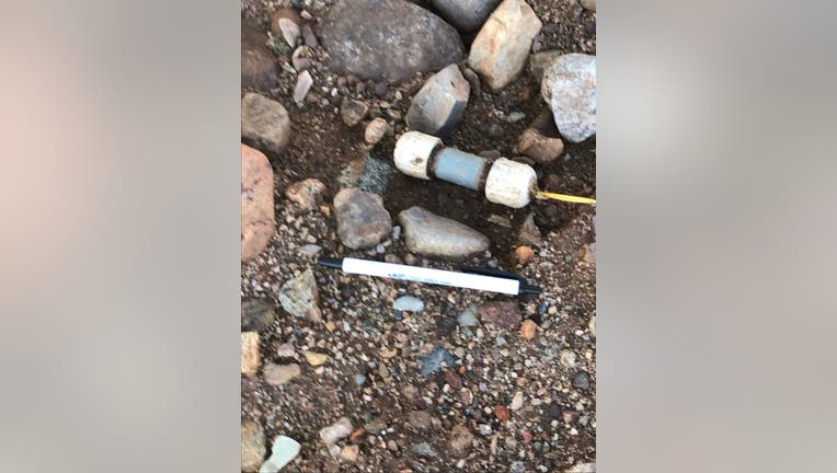 A pipe bomb was found near La Donna Lane and Barataria Boulevard south of Sierra Vista.