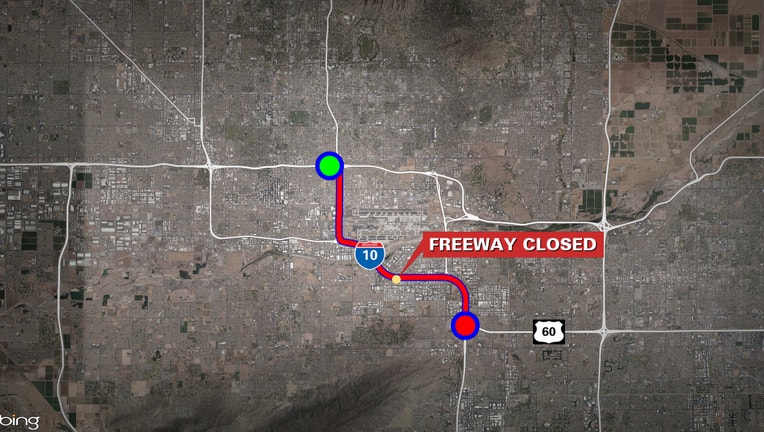 What You Need To Know Ahead Of The Eastbound I 10 Closure This Weekend   KSAZ I10 Freeway Closed Stillmap 082721 