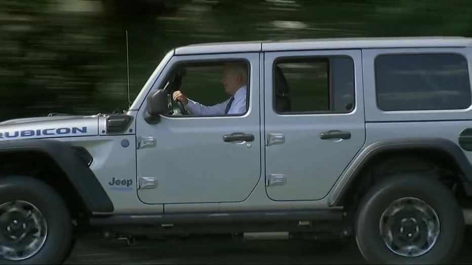 biden in jeep