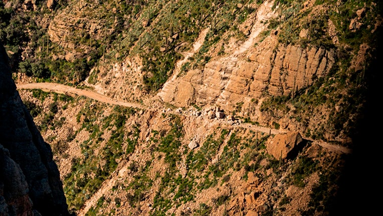 Aerials of the damage on State Route 88.