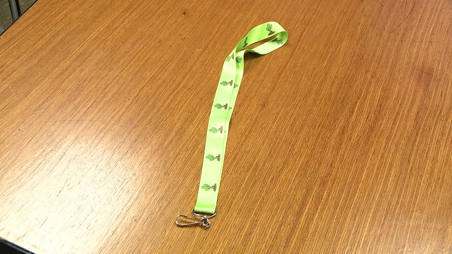 A Compassion Cacti Lanyard, as issued by Phoenix Sky Harbor Airport for travellers with hidden disabilities.