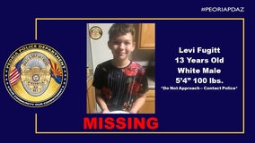 Peoria Police locate missing 13-year-old teen Levi Fugitt