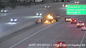 Loop-101 in Scottsdale reopens following fiery, fatal crash near Hayden Road on-ramp