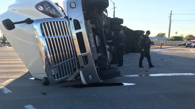 State Route 51 off-ramp at Greenway Road overpass reopens after semi rollover