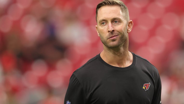 Head coach Kliff Kingsbury of the Arizona Cardinals during the NFL game at State Farm Stadium in October 2021.