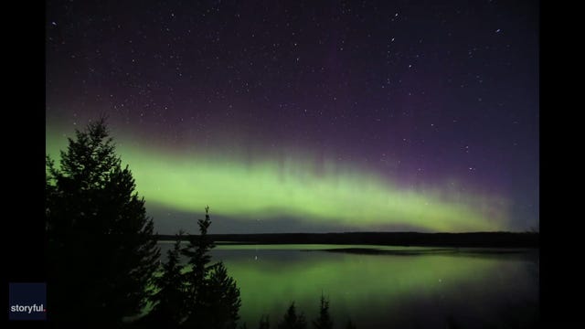 Northern lights from huge solar flare dance across Halloween sky