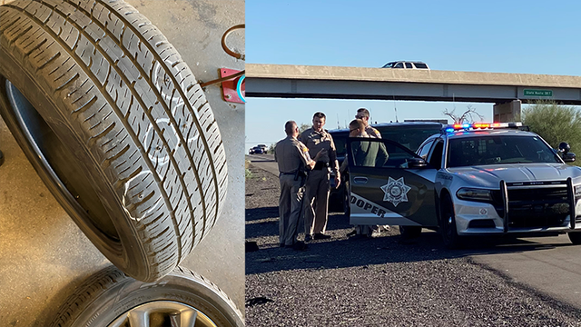 31-mile Pinal County pursuit spike strips flatten tires of suspect, other drivers