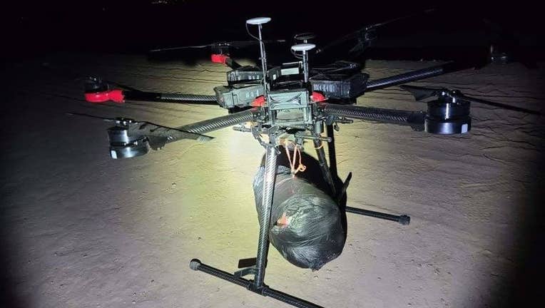 A drone caught carrying heroin over the Arizona-Mexico border on Oct. 29.