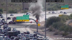 ADOT: Car catches fire on Loop 101 in Scottsdale