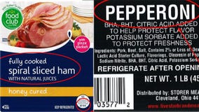 234K pounds of ham, pepperoni products recalled over listeria concerns