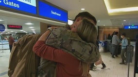 Airman comes home to Phoenix from deployment just before the birth of his baby