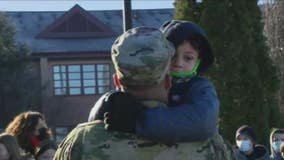 Air National Guardsman returns home, surprises son at school