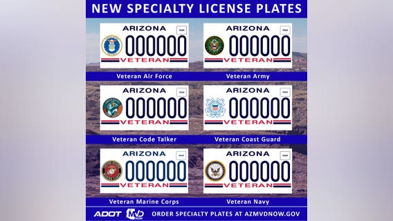 Arizona MVD unveils 15 new specialty license plates