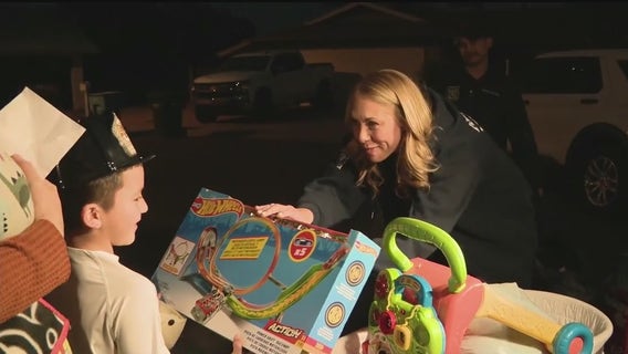 Glendale firefighters help family celebrate Christmas after losing everything in apartment fire